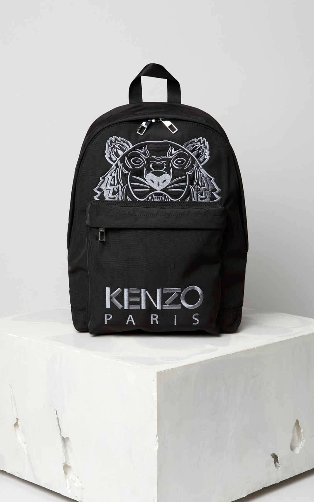 Mochila Kenzo Large Tiger Lona Hombre Negras MVE862954